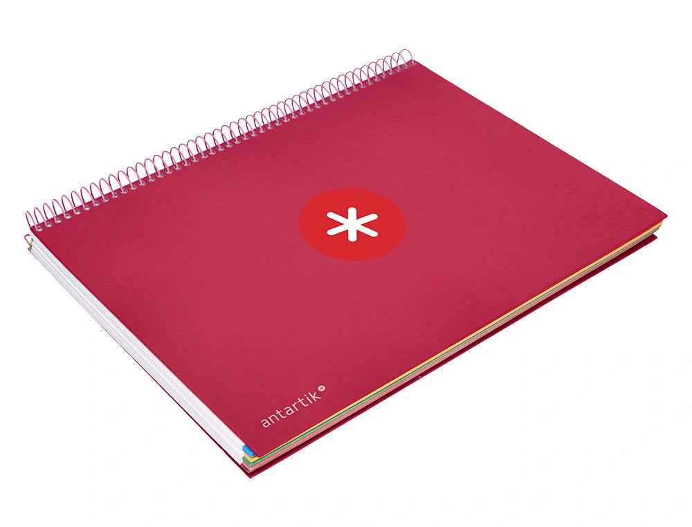 Cuaderno espiral A4 Antartik 5mm Frambuesa libreriadavinci