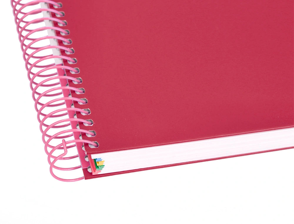 Cuaderno espiral A4 Antartik 5mm Frambuesa libreriadavinci