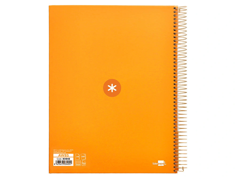 Cuaderno espiral A4 Antartik 5mm Mostaza libreriadavinci