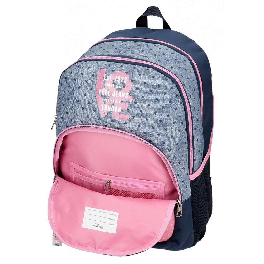 Mochila Pepe Jeans Noni Denim 2 compartimentos libreriadavinci