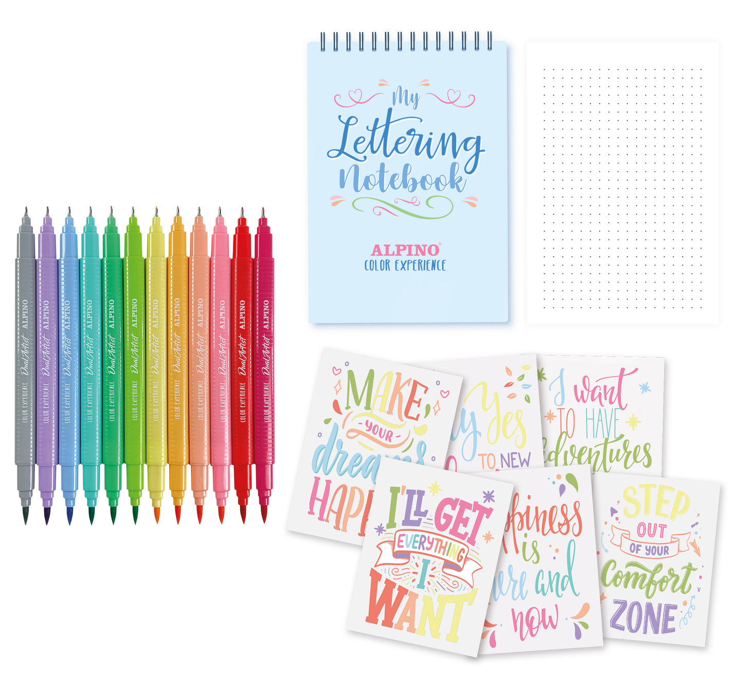 Set alpino color experience pastel lettering libreriadavinci