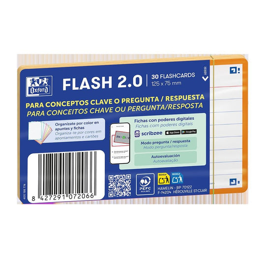 Flashcard Oxford Naranja A7 librerialamota