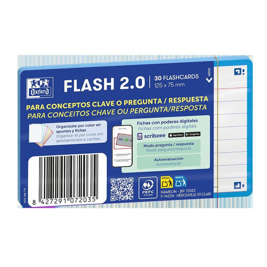 Flashcard Oxford Azul A7 librerialamota