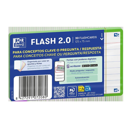 Flashcard Oxford Verde A7 librerialamota