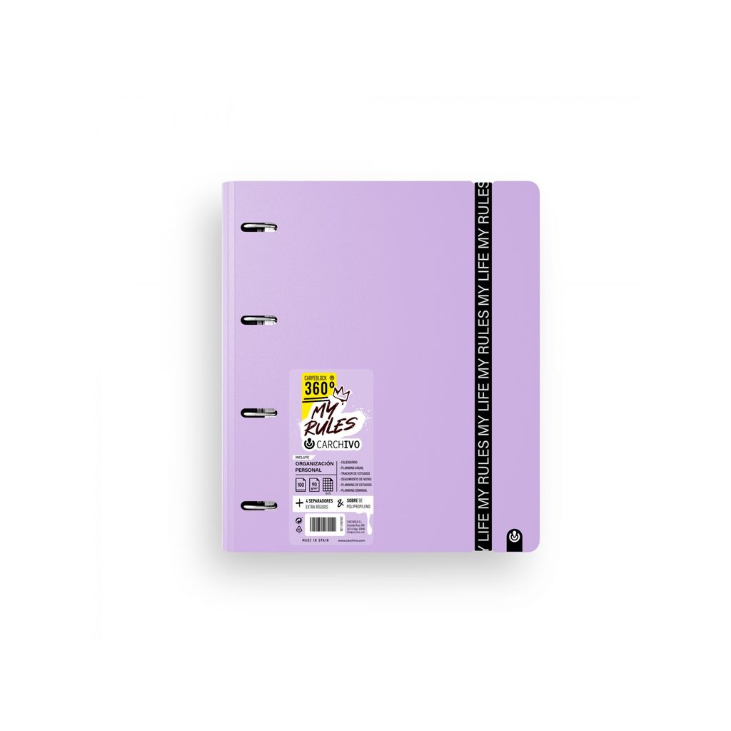 Carpeblock 360º My Rules Malva librerialamota
