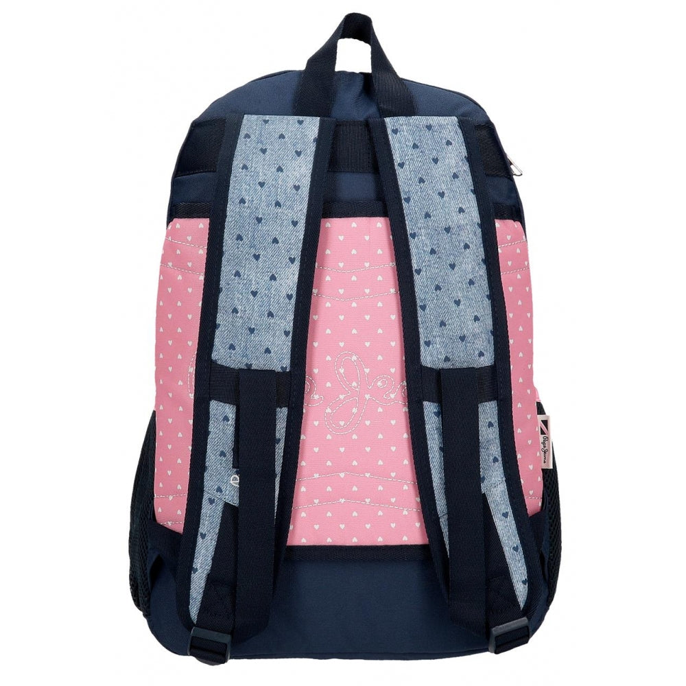 Mochila Pepe Jeans Noni Denim 2 compartimentos libreriadavinci