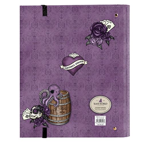 Carpeta 4 anillas A4 Gorjuss Morado libreriadavinci