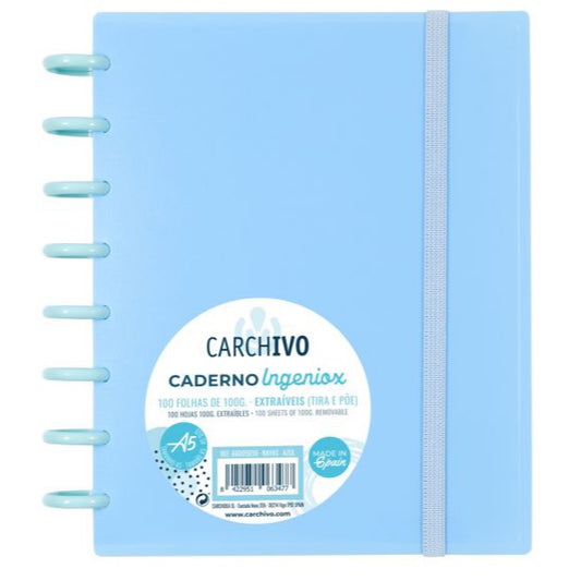 Cuaderno Ingeniox A5 azul libreriadavinci